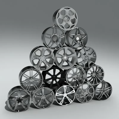 rims collection 3D Model .c4d .max .obj .3ds .fbx .stl .blend 
