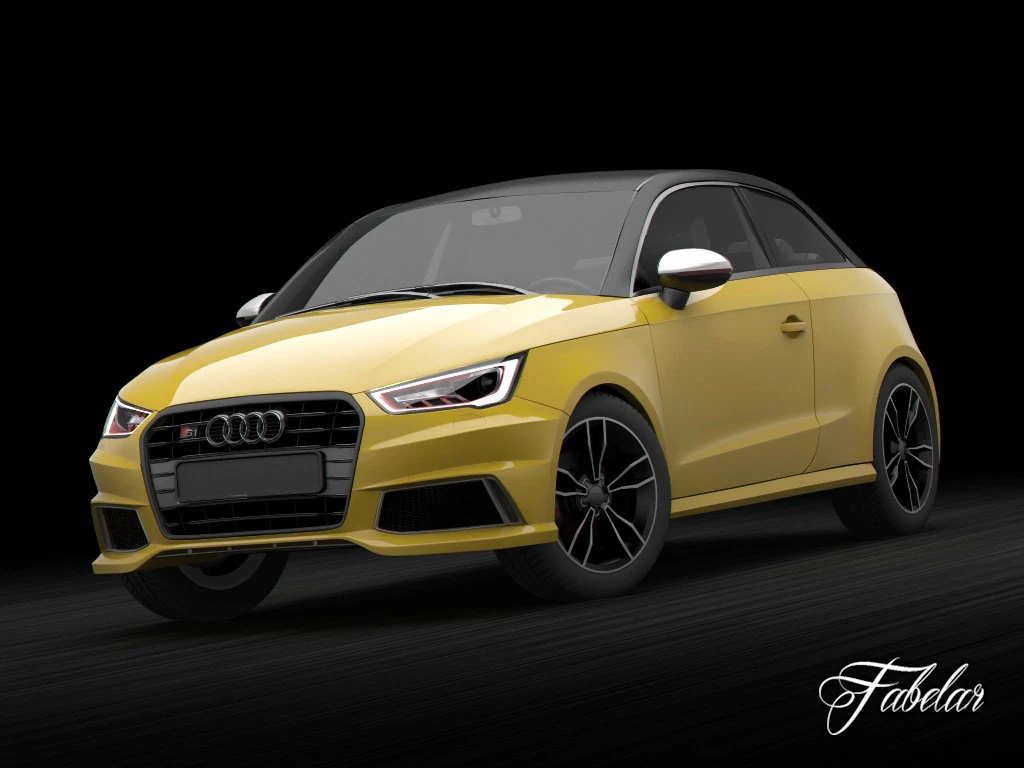 audi s1 sportback std mat 3D Model .c4d .max .obj .3ds .fbx .stl .blend 
