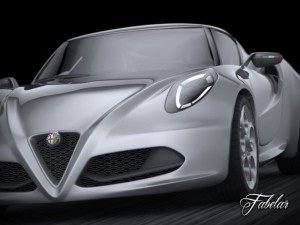 alfa romeo 4c 3Dモデル