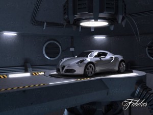 alfa 4c garage 3Dモデル