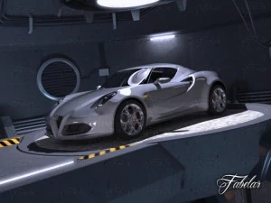 alfa 4c garage 3D Model