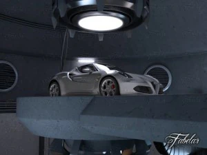 alfa 4c garage 3D Model