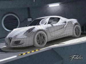 alfa 4c garage 3D Model