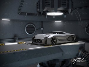 nissan 2020  garage Modelo 3D
