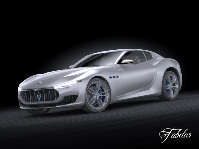 maserati alfieri 3D Модель .c4d .max .obj .3ds .fbx .stl .blend 