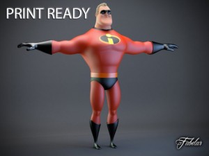 mr incredible printable 3D Model