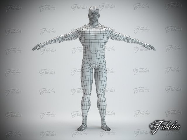 Download male body std mat printable 3D Model
