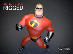 mr incredible rigged Modelo 3D