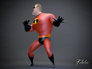 mr incredible rigged 3Dモデル