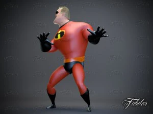 mr incredible rigged 3D Model