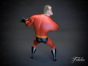 mr incredible rigged 3D Model