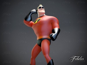 mr incredible rigged 3Dモデル