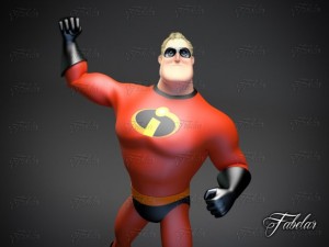 mr incredible rigged 3Dモデル