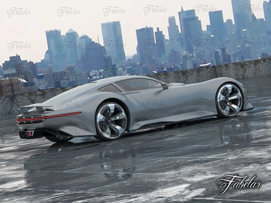 mercedes vision gt environment 3D Model .c4d .max .obj .3ds .fbx .stl .blend