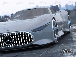 mercedes vision gt environment Modello 3D