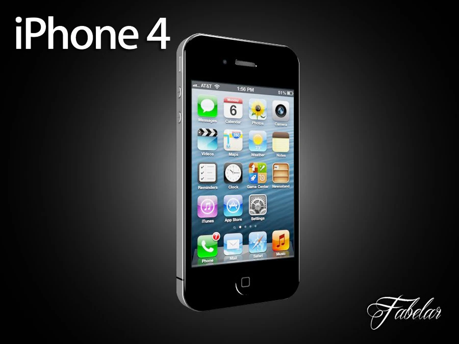 iphone4 Modelo 3D .c4d .max .obj .3ds .fbx .stl .blend 