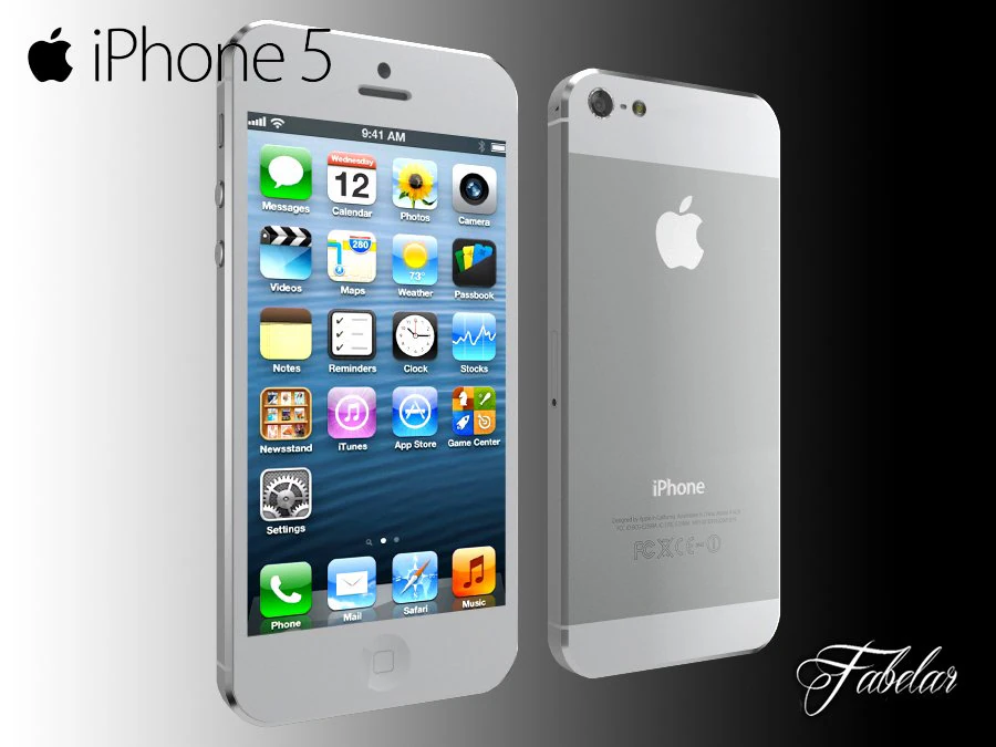 iphone 5 3D Model .c4d .max .obj .3ds .fbx .stl .blend 
