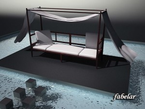 four poster bed 3D Модель