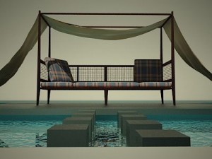 four poster bed 3D 모델