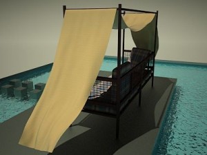 four poster bed 3D 모델