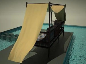 four poster bed 3D Model