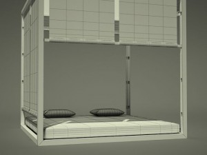 four poster bed 2 3Dモデル