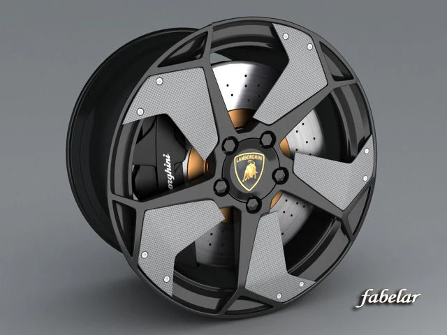 lamborghini reventon rim 3D Model .c4d .max .obj .3ds .fbx .stl .blend
