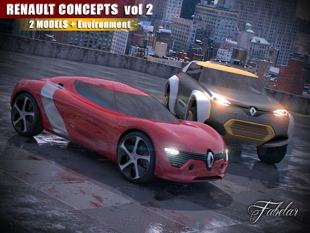 renault concept vol 2 3D Model .c4d .max .obj .3ds .fbx .stl .blend