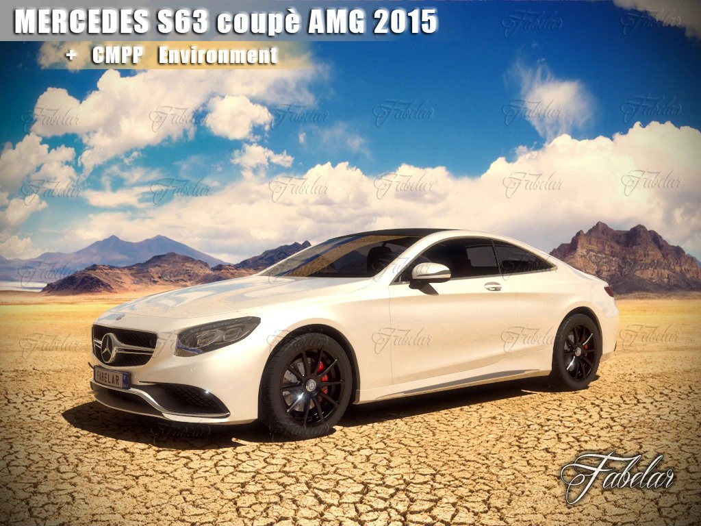 mercedes s63 coupe 2015 amg german deutch germany 3D Model .c4d .max .obj .3ds .fbx .stl .blend 