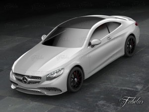 mercedes s63 coupe 2015 amg german deutch germany 3D Модель