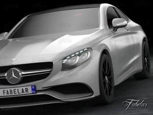 mercedes s63 coupe 2015 amg german deutch germany 3D Model