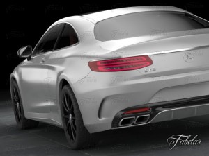mercedes s63 coupe 2015 amg german deutch germany 3D Модель