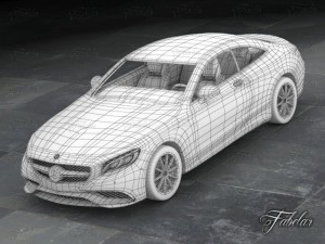 mercedes s63 coupe 2015 amg german deutch germany 3D Модель