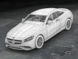 mercedes s63 coupe 2015 amg german deutch germany 3D Model