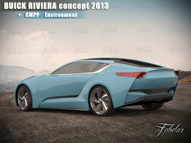 buick riviera concept environment Model 3D .c4d .max .obj .3ds .fbx .stl .blend