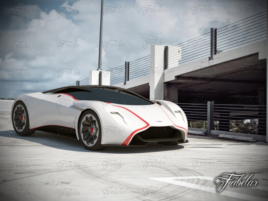 aston martin dp100 environment 3D Model .c4d .max .obj .3ds .fbx .stl .blend 