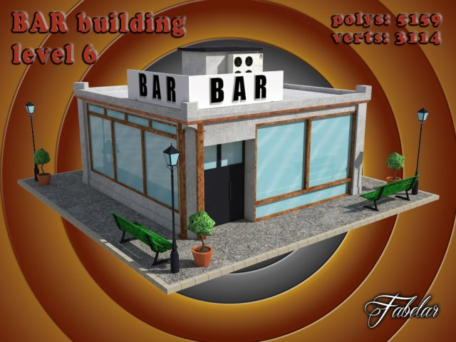 bar level 6 3D-Modell .c4d .max .obj .3ds .fbx .stl .blend 