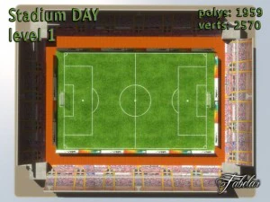 nivel estadio 1 d&iacute;a Modelo 3D