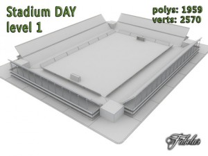 stadium level 1 day 3D Model