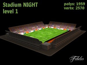 stadium level 1 night 3D Model