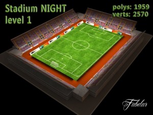 stadium level 1 night Modèle 3D