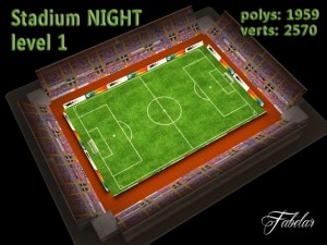 stadium level 1 night Modèle 3D