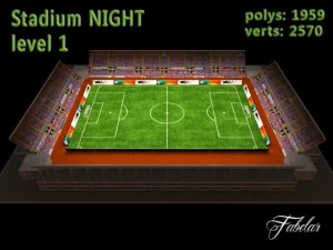 stadium level 1 night 3D Model
