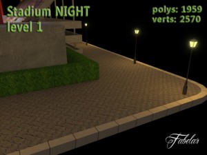 stadium level 1 night Modèle 3D