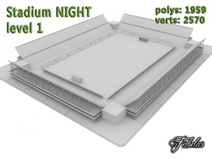 stadium level 1 night Modèle 3D