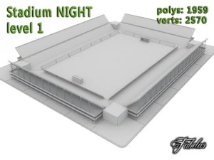 stadium level 1 night 3D Model