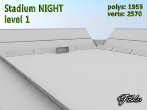 stadium level 1 night Modèle 3D