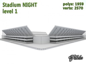 stadium level 1 night Modèle 3D