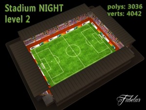 stadium level 2 night 3D 모델