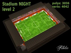 stadium level 2 night 3D Model